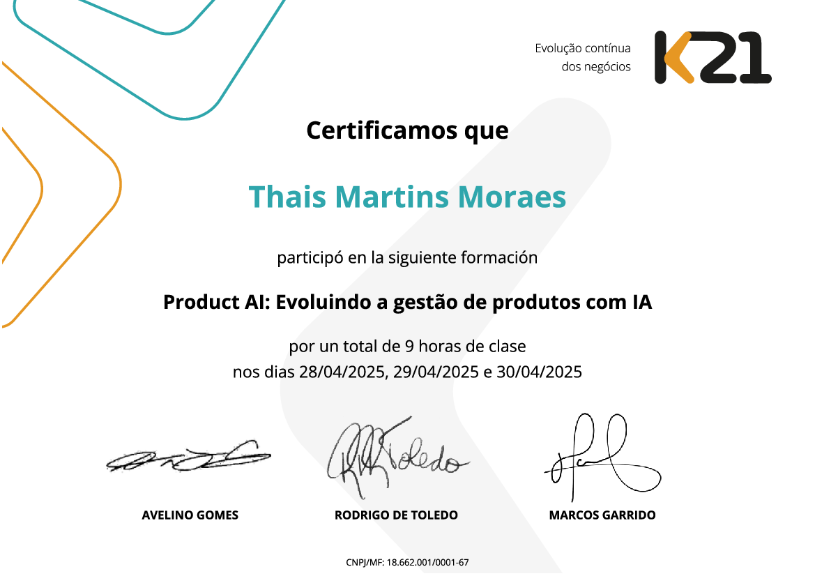 Certificado K21